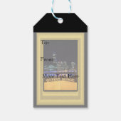 Melbourne Australia CBD Night Lights Cadeaulabel (Achterkant)