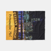Melbourne Australia CBD Night Lights Fleece Deken (Voorkant (Horizontaal))