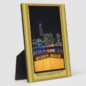 Melbourne Australia CBD Night Lights Fotoplaat (Zijkant)