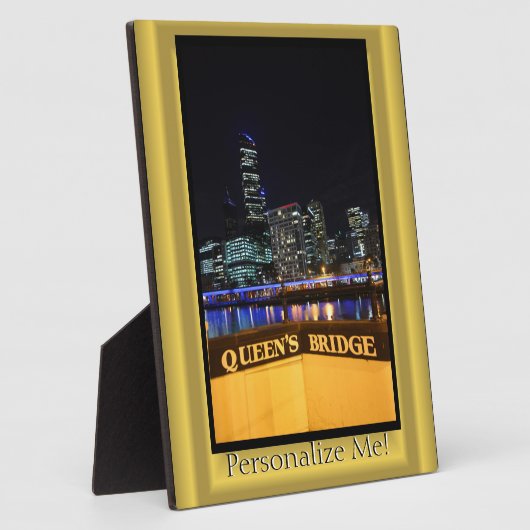 Melbourne Australia CBD Night Lights Fotoplaat (Zijkant)