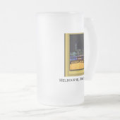 Melbourne Australia CBD Night Lights Matglas Bierpul (Voorkant rechts)