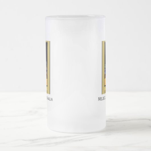 Melbourne Australia CBD Night Lights Matglas Bierpul (Center)