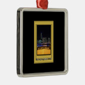 Melbourne Australia CBD Night Lights Metalen Ornament (Rechts)