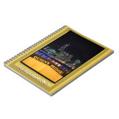 Melbourne Australia CBD Night Lights Notitieboek (Linkerzijde)