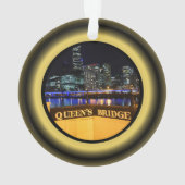 Melbourne Australia CBD Night Lights Ornament (achterkant)