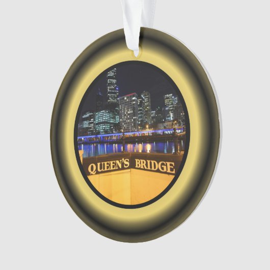 Melbourne Australia CBD Night Lights Ornament (voorkant)