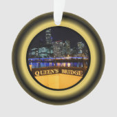Melbourne Australia CBD Night Lights Ornament (voorkant)