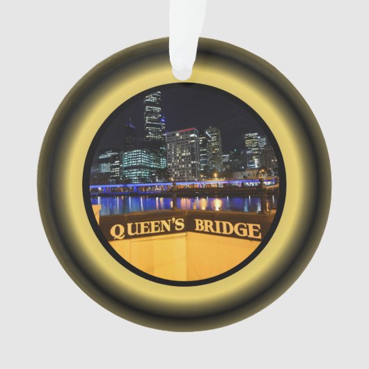 Melbourne Australia CBD Night Lights Ornament (voorkant)
