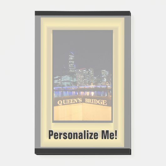 Melbourne Australia CBD Night Lights Post-it® Notes (Voorkant)
