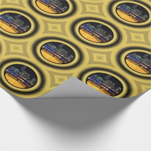Melbourne Australia City Lightover Queens Bridge Cadeaupapier