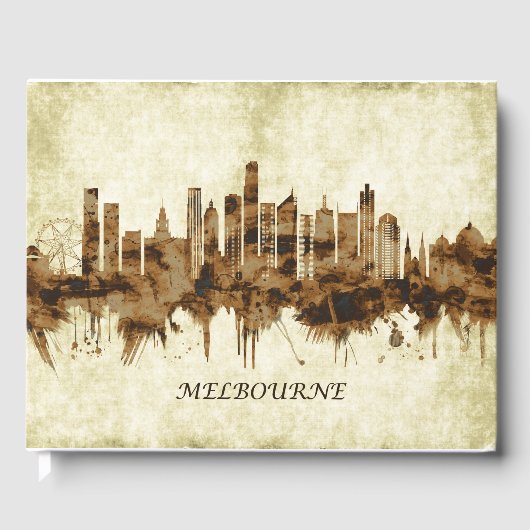 Melbourne Australia Cityscape Gastenboek (Voorkant)