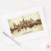 Melbourne Australia Cityscape Rechthoekige Sticker (Envelop)