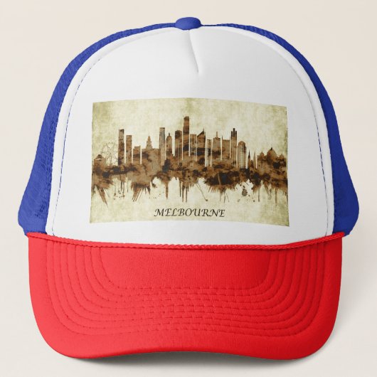Melbourne Australia Cityscape Trucker Pet (Voorkant)
