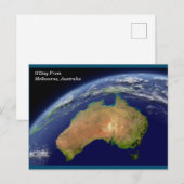Melbourne Australia from Space Briefkaart (Voorkant / Achterkant)