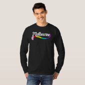 MELBOURNE AUSTRALIA Gay Pride Proud LGBTQ Rainbow T-shirt (Voorkant volledig)