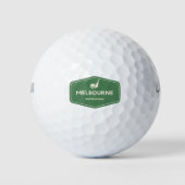 Melbourne Australia - Golf Course Destination Logo Golfballen (Voorkant)