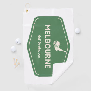 Melbourne Australia - Golf Course Destination Logo Golfhanddoek
