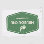 Melbourne Australia - Golf Course Destination Logo Golfhanddoek (Horizontaal)