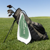 Melbourne Australia - Golf Course Destination Logo Golfhanddoek (Groen)