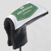 Melbourne Australia - Golf Course Destination Logo Golfheadcover (3/4 voorkant)