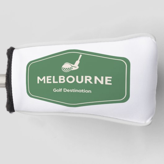 Melbourne Australia - Golf Course Destination Logo Golfheadcover (Voorkant)