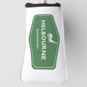 Melbourne Australia - Golf Course Destination Logo Golfheadcover (Draai 90)
