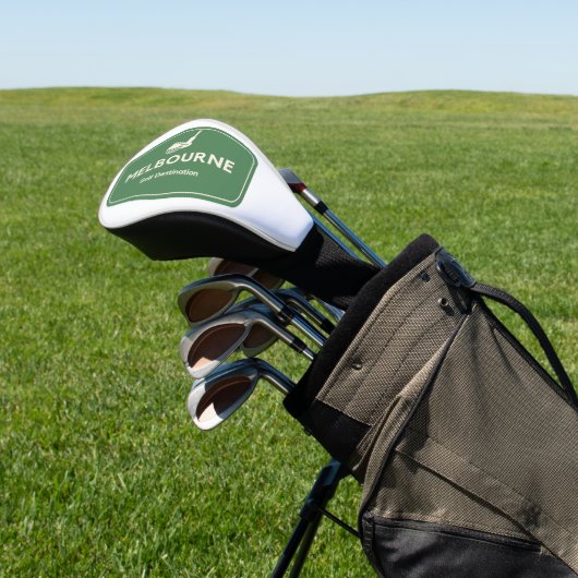 Melbourne Australia - Golf Course Destination Logo Golfheadcover (Insitu)
