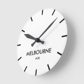 Melbourne Australia minimalistische tijdzone Ronde Klok (Hoek)