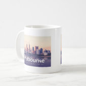 Melbourne Australia Pastel Travel Design Koffiemok (Voorkant links)