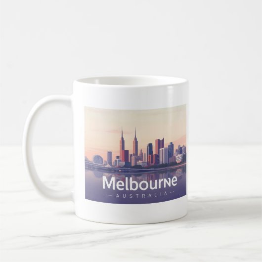 Melbourne Australia Pastel Travel Design Koffiemok (Links)