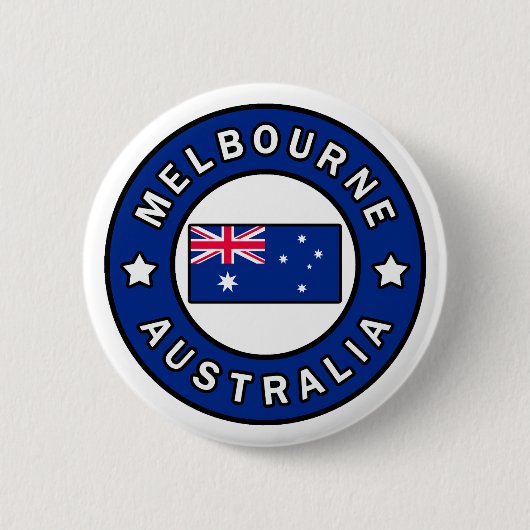 Melbourne Australia Ronde Button 5,7 Cm (Voorkant)