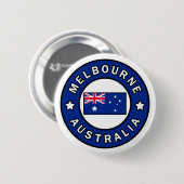 Melbourne Australia Ronde Button 5,7 Cm (Voorkant /achterkant)