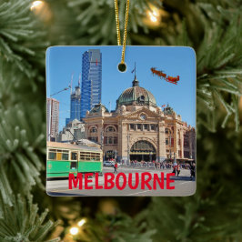 Melbourne Australia Schilderachtig kerstversiering Keramisch Ornament