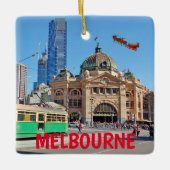 Melbourne Australia Schilderachtig kerstversiering Keramisch Ornament (Voorkant)