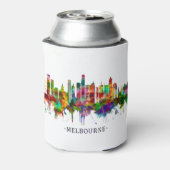 Melbourne Australia Skyline Blikjeskoeler (Blikje Achterkant)