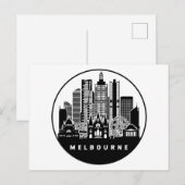 Melbourne Australia Skyline Briefkaart (Voorkant / Achterkant)