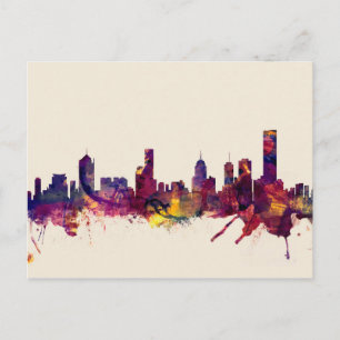 Melbourne Australia Skyline Briefkaart