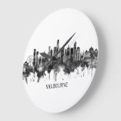 Melbourne Australia Skyline BW Grote Klok (Hoek)