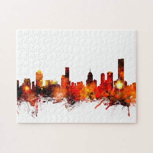 Melbourne Australia Skyline Legpuzzel (Horizontaal)