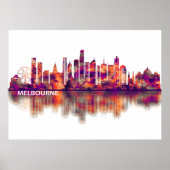 Melbourne Australia Skyline Poster (Voorkant)