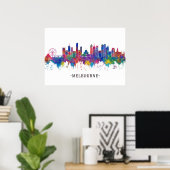 Melbourne Australia Skyline Poster (Thuiskantoor)