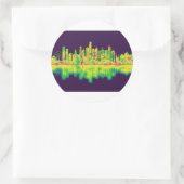 Melbourne Australia Skyline Ronde Sticker (Tas)