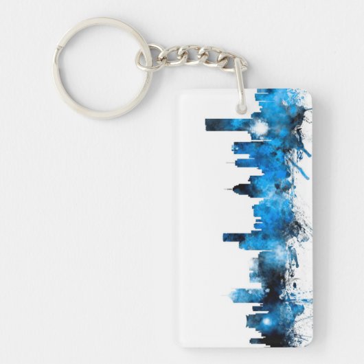 Melbourne Australia Skyline Sleutelhanger (Voorkant)
