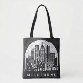 Melbourne Australia Skyline Tote Bag (Voorkant)