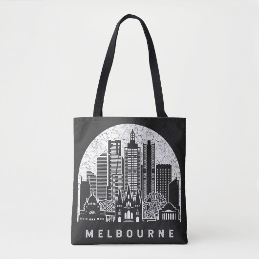 Melbourne Australia Skyline Tote Bag (Voorkant)