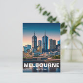Melbourne Australia Skyline Travel Briefkaart (Staand voorkant)