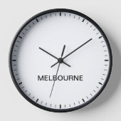Melbourne Australia Time Zone Newsroom Style Clock (Voorkant)