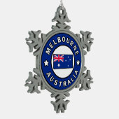 Melbourne Australia Tin Sneeuwvlok Ornament (Links)