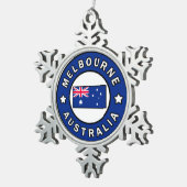 Melbourne Australia Tin Sneeuwvlok Ornament (Rechts)