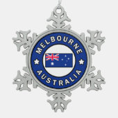 Melbourne Australia Tin Sneeuwvlok Ornament (Voorkant)